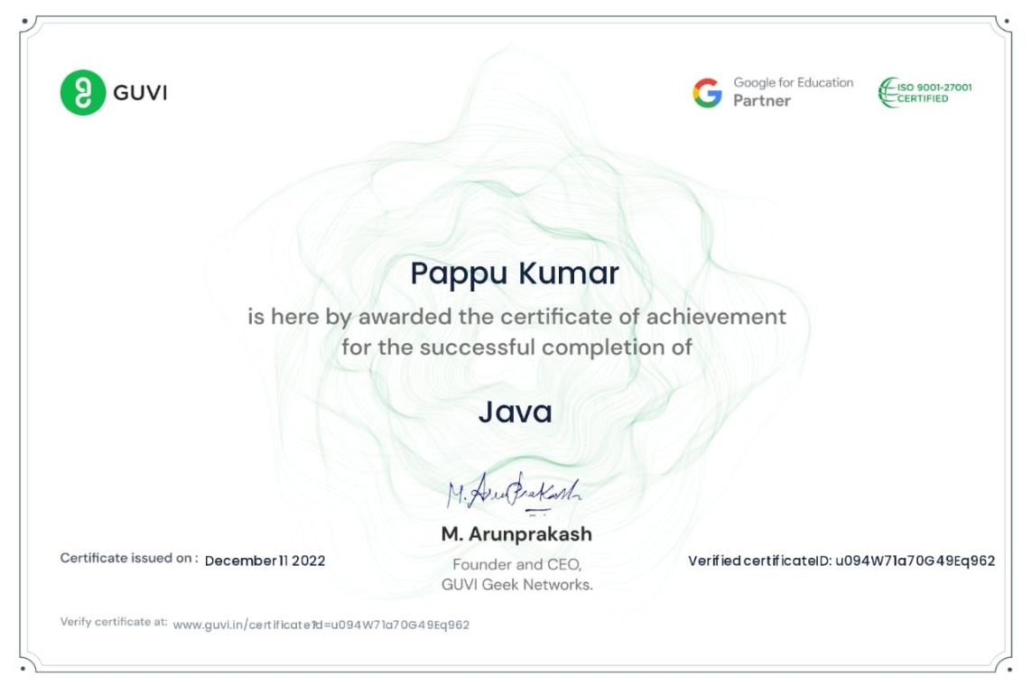 Certificate 1